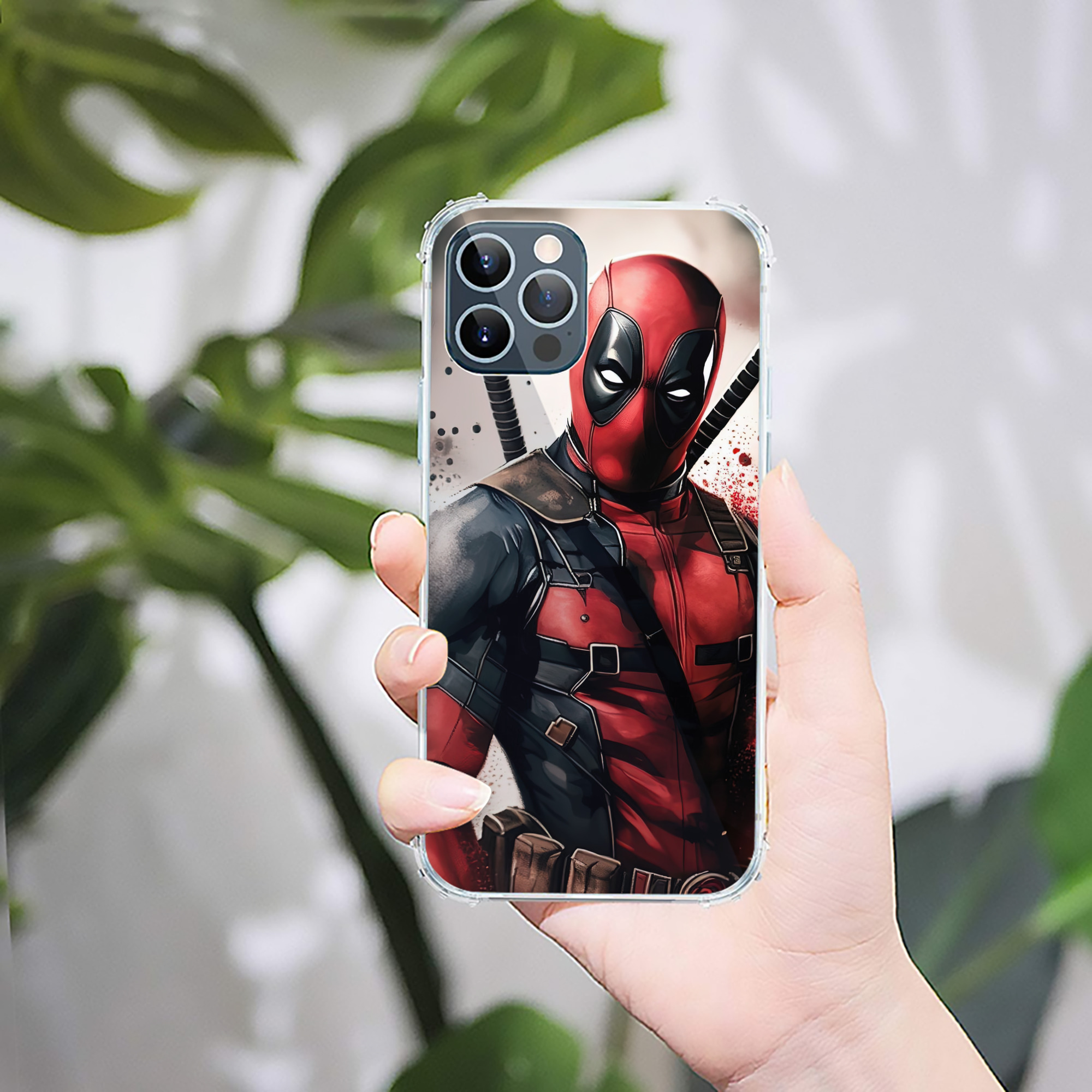 （画像用） Deadpool デッドプール 【iPhone 12シリーズ対応】透明スマホケース（クリアソフトケース）
